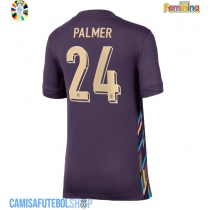 Camisa de time de futebol Inglaterra Cole Palmer #24 Replicas 2º Equipamento Feminina Europeu 2024 Manga Curta